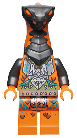 Минифигурка Lego Ninjago Boa Destructor - Breastplate Torso, Pearl Dark Gray Head njo735 U